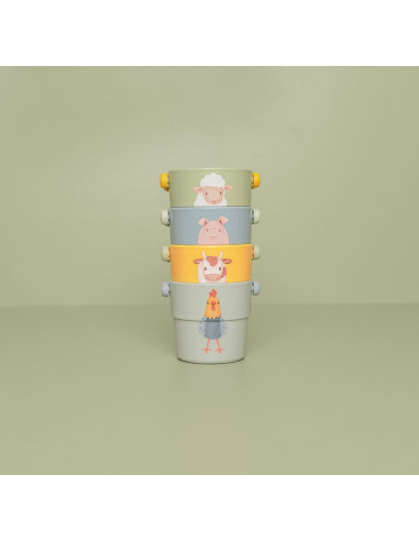 Lot de 4 gobelets de bain - Little Farm - little dutch