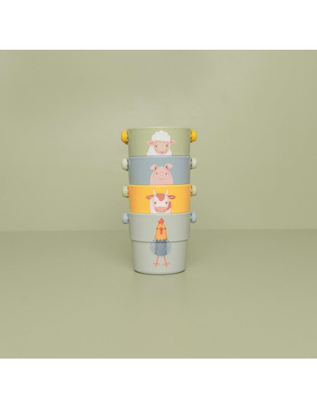 Lot de 4 gobelets de bain - Little Farm - little dutch