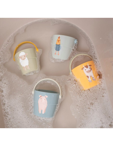 Lot de 4 gobelets de bain - Little Farm - little dutch