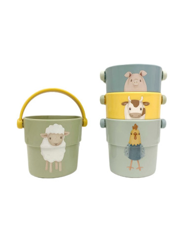 Lot de 4 gobelets de bain - Little Farm - little dutch