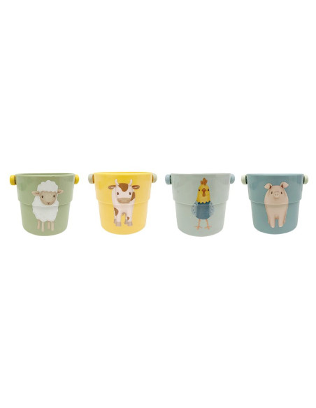 Lot de 4 gobelets de bain - Little Farm - little dutch