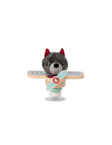 Louis le loup en avion swing à ventouse - Lilliputiens