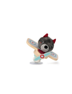 Louis le loup en avion swing à ventouse - Lilliputiens 2