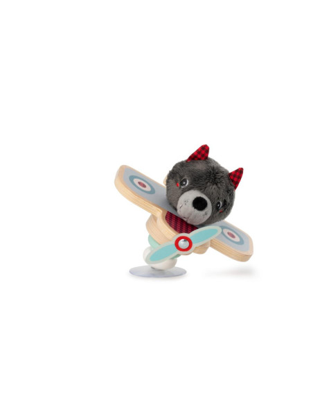 Louis le loup en avion swing à ventouse - Lilliputiens