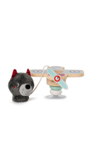 Louis le loup en avion swing à ventouse - Lilliputiens