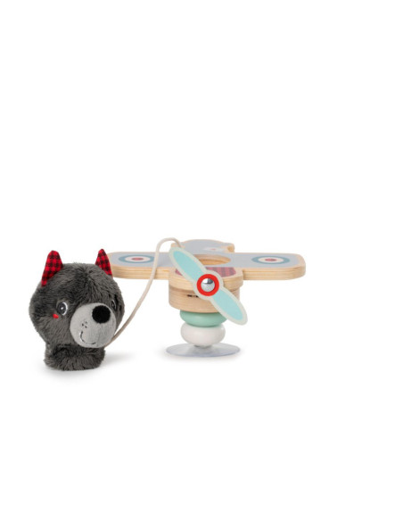 Louis le loup en avion swing à ventouse - Lilliputiens