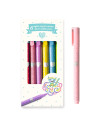 Stylos - 6 stylos argent contour - djeco
