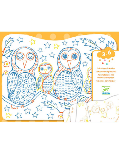 Coloriage magique - familles des sous-bois