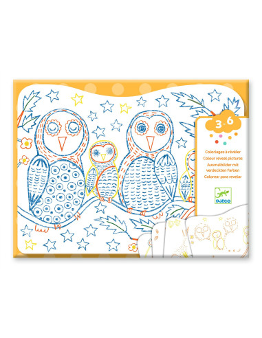 Coloriage magique - familles des sous-bois