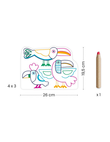 Coloriage magique - familles sauvages