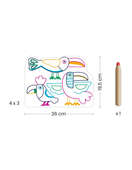 Coloriage magique - familles sauvages