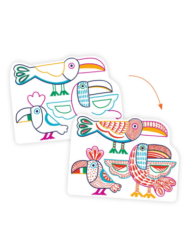 Coloriage magique - familles sauvages
