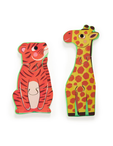 Puzzles bois - coucou tigre - djeco
