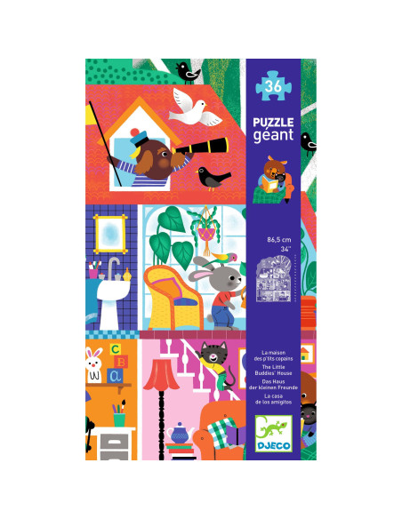 Puzzle geant - la maison p'tits copains - 36 pcs - djeco