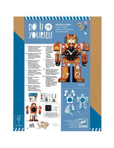 Horloge diy - robotime - djeco