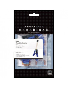 Nanoblock guitare électrique bleue 2