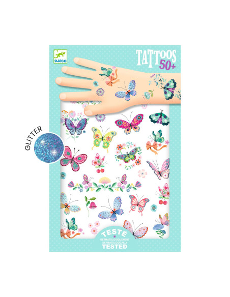 Tatouages - papillons de rêve - djeco