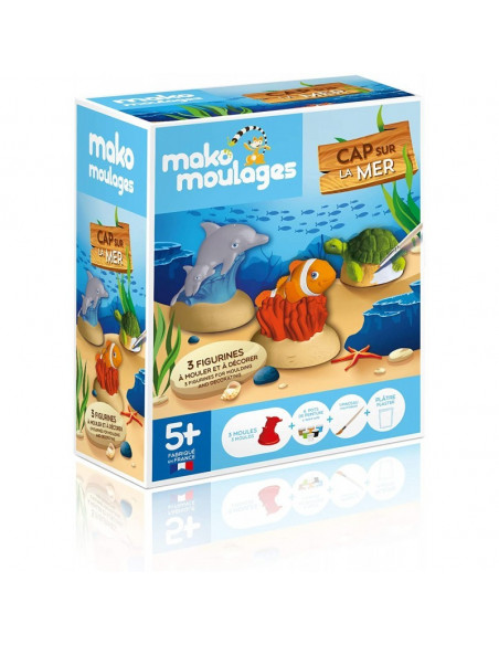 Cap sur la mer - Etui 3 moules (dauphin-tortue-poisson clow