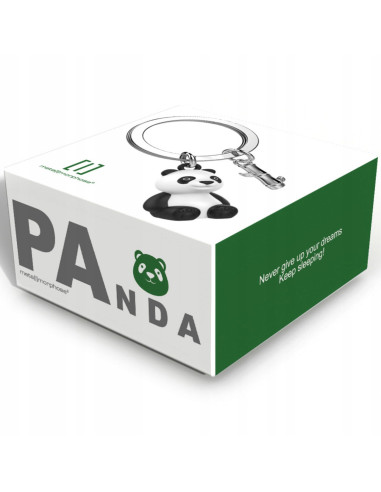 Porte-clés Panda et son bambou