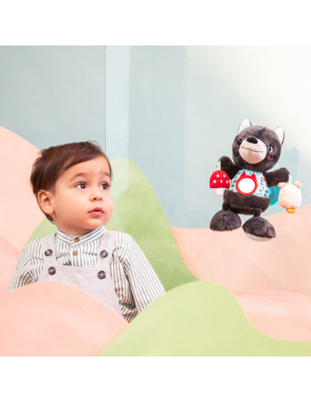 Peluche d'activités nomade Louis le loup - Lilliputiens