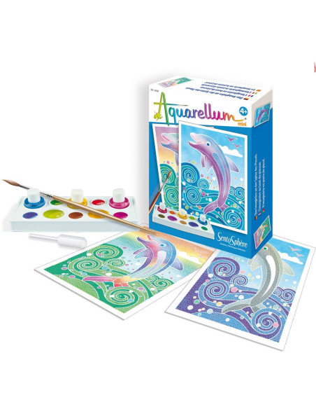 Aquarellum mini - dauphins - sentosphère