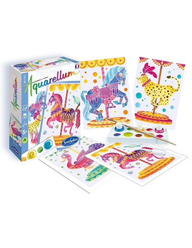 Aquarellum mini - chevaux manege - sentosphère