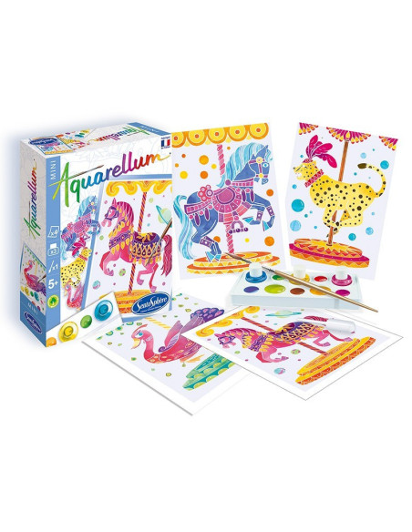 Aquarellum mini - chevaux manege - sentosphère