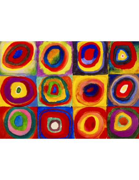 Puzzle 1000 p - carrés et cercles concentriques - vassily kandinski