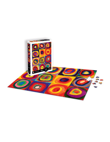 Puzzle 1000 p - carrés et cercles concentriques - vassily kandinski