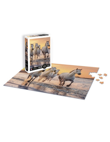 Puzzle 500 p xl - chevaux en camargue