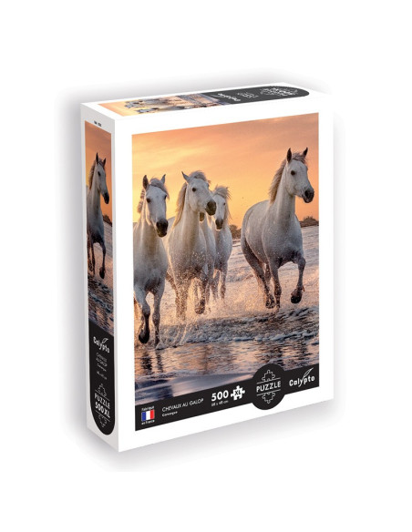 Puzzle 500 p xl - chevaux en camargue