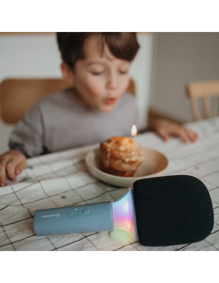 Kidymic micro karaoke bluetooth bleu