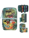 Dino world trousse à crayons 3 compartiments danger