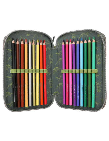 Dino world trousse 3 compartiments led