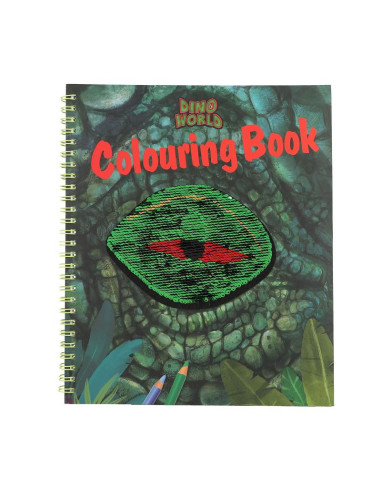 Dino World Album de coloriage avec paillettes