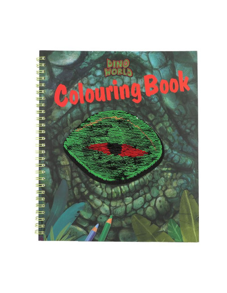 Dino World Album de coloriage avec paillettes