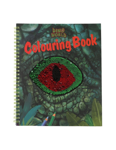 Dino World Album de coloriage avec paillettes