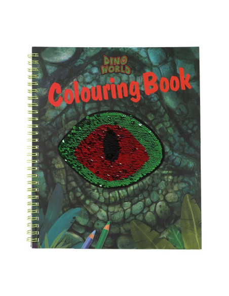 Dino World Album de coloriage avec paillettes