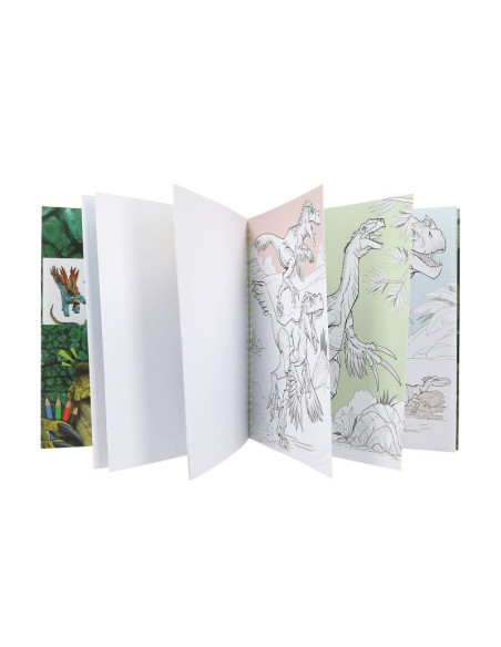 Dino World Album de coloriage avec paillettes