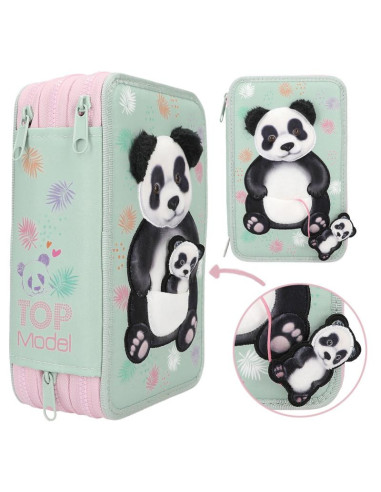 Topmodel trousse 3 niveaux wild panda