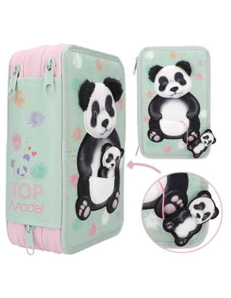 Topmodel trousse 3 niveaux wild panda
