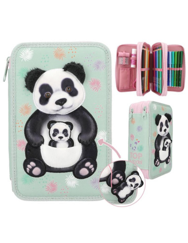 Topmodel trousse 3 niveaux wild panda