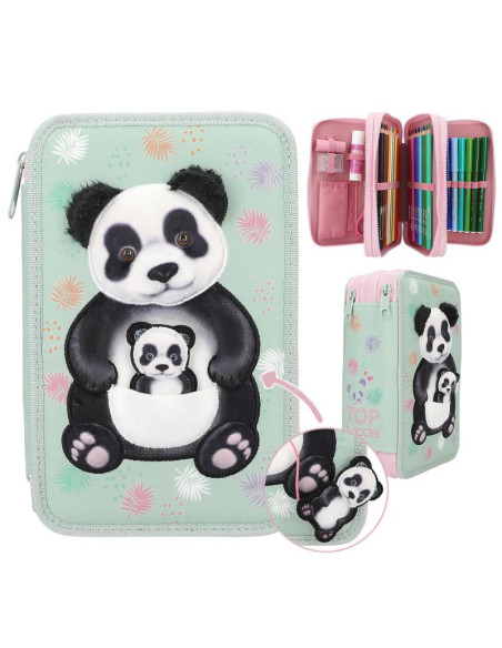 Topmodel trousse 3 niveaux wild panda