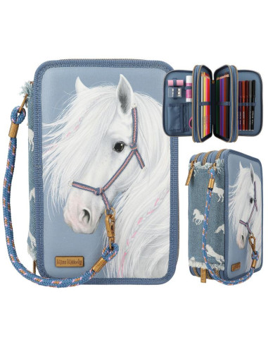Miss melody trousse 3 compartiments denim
