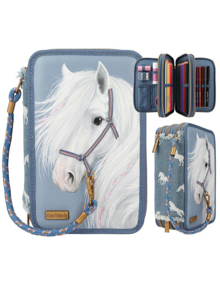 Miss melody trousse 3 compartiments denim