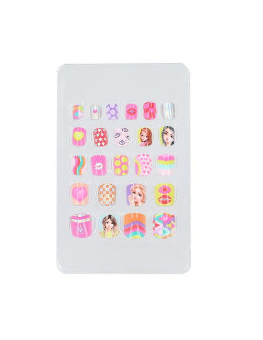 Topmodel faux ongles plats néon beauty and me