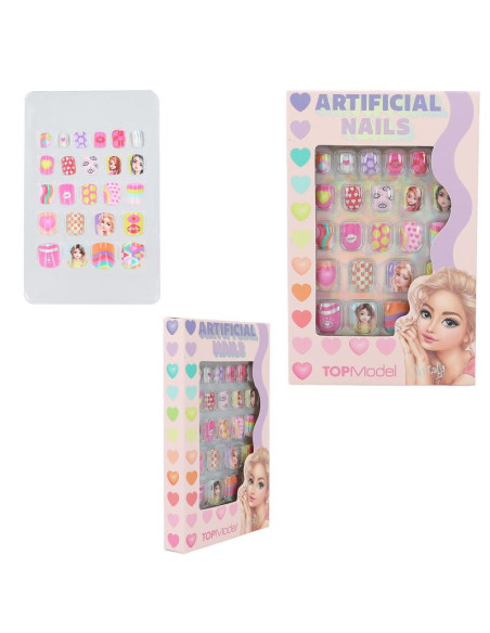 Topmodel faux ongles plats néon beauty and me