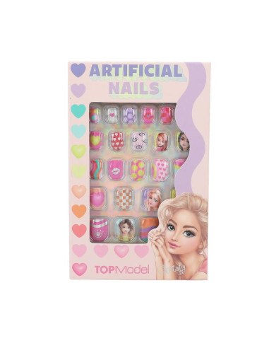 Topmodel faux ongles plats néon beauty and me