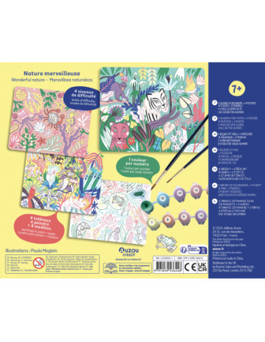 Mon coffret d'artiste - mes 4 peintures au numéro : merveilleuse nature