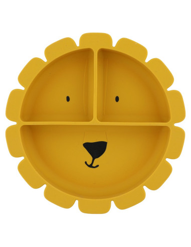 Assiette avec ventouse en silicone et compartiments - Mr. Lion - Trixie